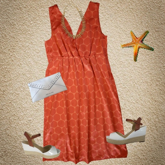H&M Dresses & Skirts - H&M Orange Empire Waist Dress Size 10